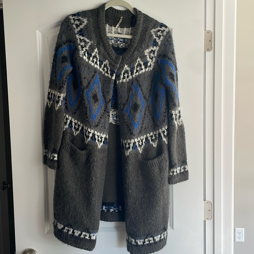 Free People Size Small Wool Blend Cardigan